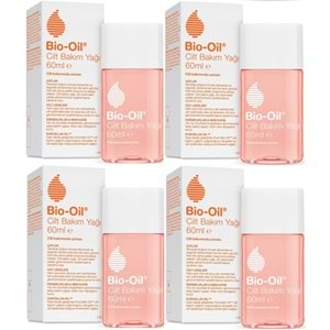 Bio-Oil Çatlak Oluşumunu Önleyici Cilt Bakım Yağı 60ML (Yeni Formül) (4 Lü Set)