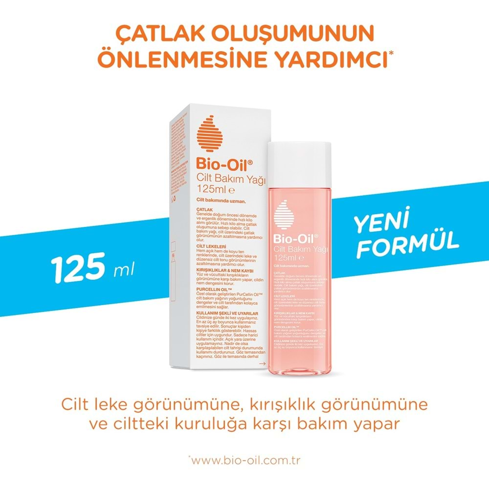 Bio-Oil Çatlak Oluşumunu Önleyici Cilt Bakım Yağı 125ML (Yeni Formül) (2 Li Set)