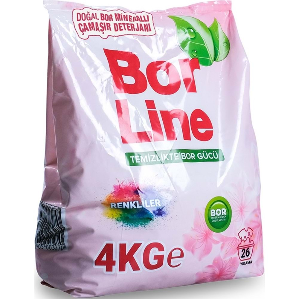 BorLine Matik Toz Çamaşır Deterjanı 20KG (Renkliler İçin) 130 Yıkama (5PK*4KG)