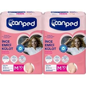 Canped Külotlu Mesane Pedi - İnce Emici Külot Orta/Medium 20 Adet (2Pk*10)