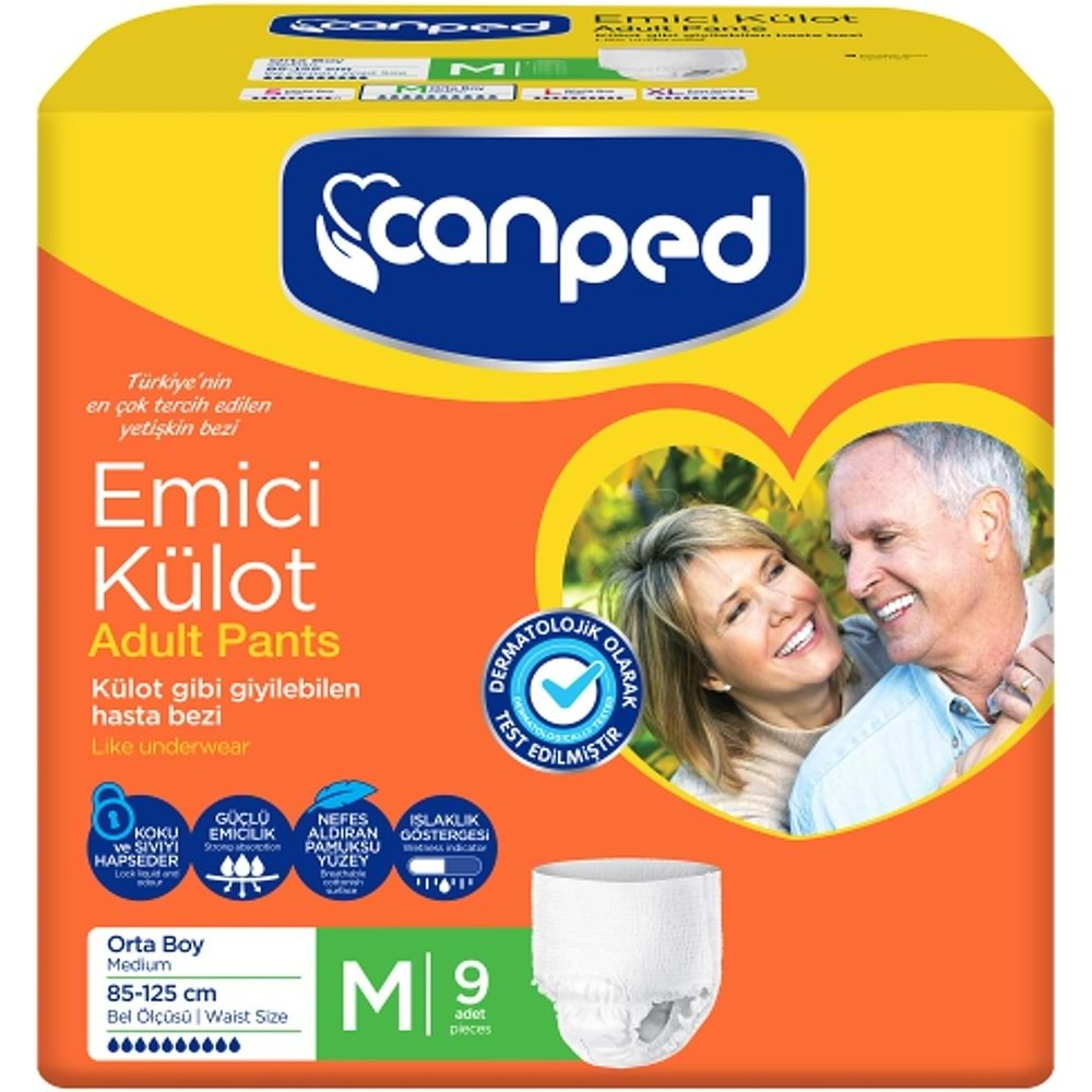 Canped Emici Külot Hasta Bezi M-Orta 36 Adet (4PK*9)