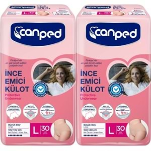 Canped Külotlu Mesane Pedi - İnce Emici Külot Büyük/Large 60 Adet (2PK*30)