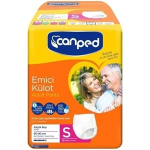 Canped Emici Külot Hasta Yetişkin Bezi Small/Küçük-S 90 Adet Dev Ekonomik Pk (3PK*30)