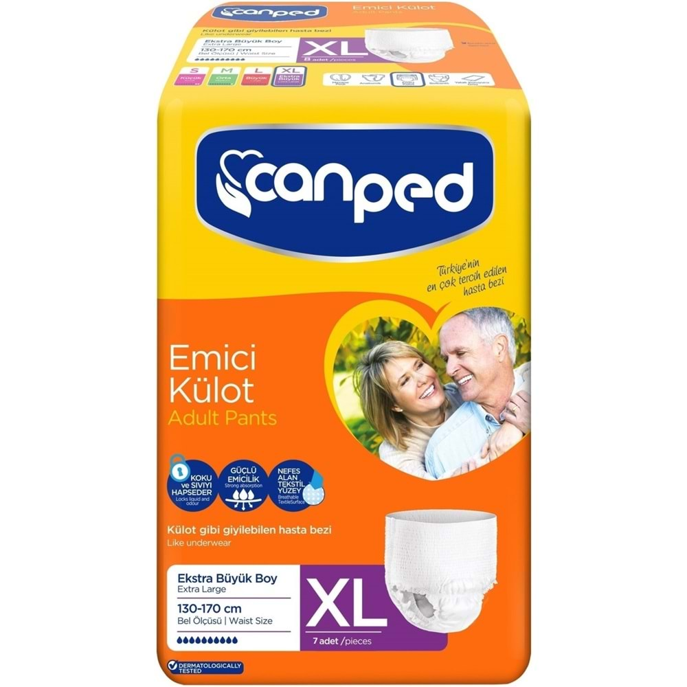 Canped Emici Külot Hasta Bezi XL-Extra Large Büyük Adet 21 (3PK*7)