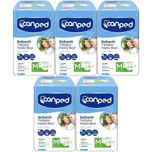 Canped Hasta Bezi Yetişkin Bel Bantlı Polietilen Medium-M Orta Boy 45 Adet (5PK*9)