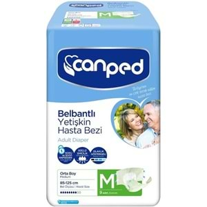 Canped Hasta Bezi Yetişkin Bel Bantlı Polietilen Medium-M Orta Boy 45 Adet (5PK*9)