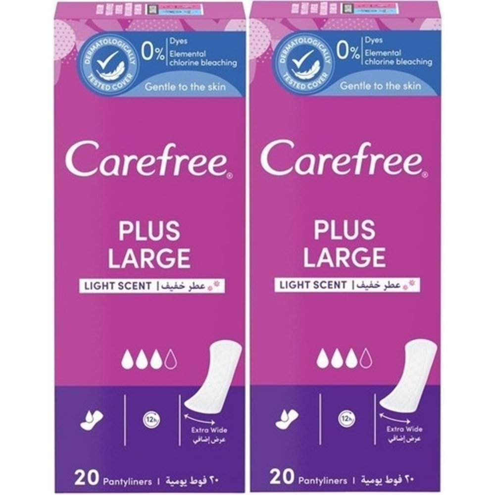 O.B Carefree Günlük Ped Hafif Parfümlü Plus Large 40 Adet (2PK*20)