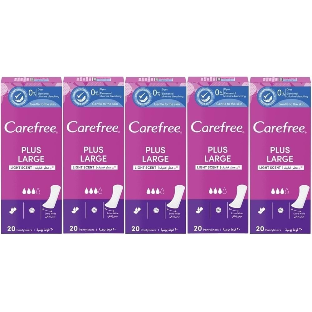 O.B Carefree Günlük Ped Hafif Parfümlü Plus Large 100 Adet (5PK*20)