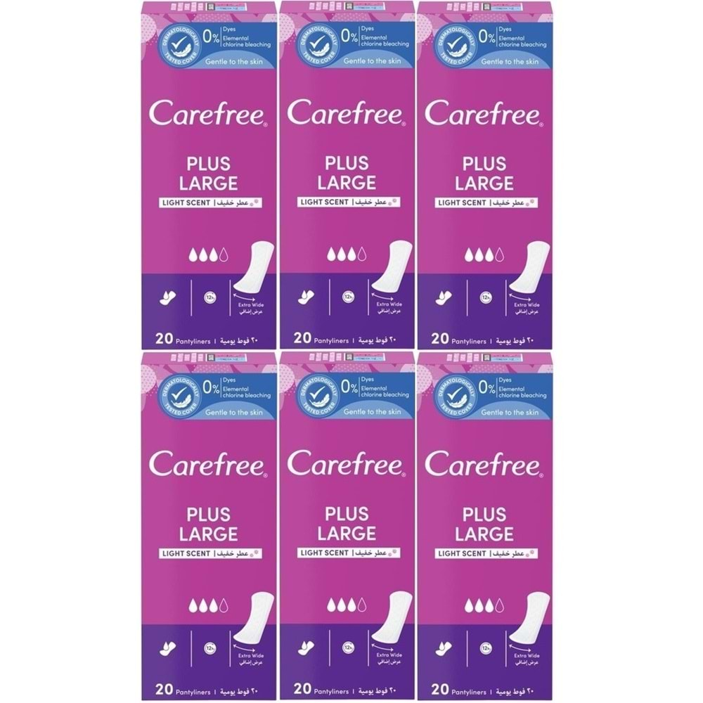 O.B Carefree Günlük Ped Hafif Parfümlü Plus Large 120 Adet (6PK*20)