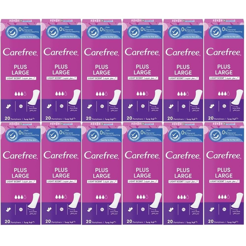 O.B Carefree Günlük Ped Hafif Parfümlü Plus Large 240 Adet (12PK*20)