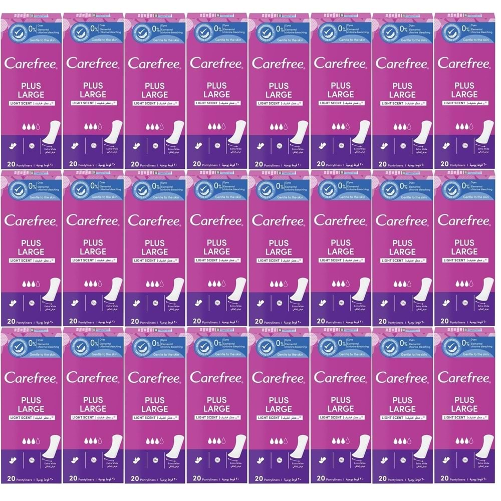 O.B Carefree Günlük Ped Hafif Parfümlü Plus Large 480 Adet (24PK*20)