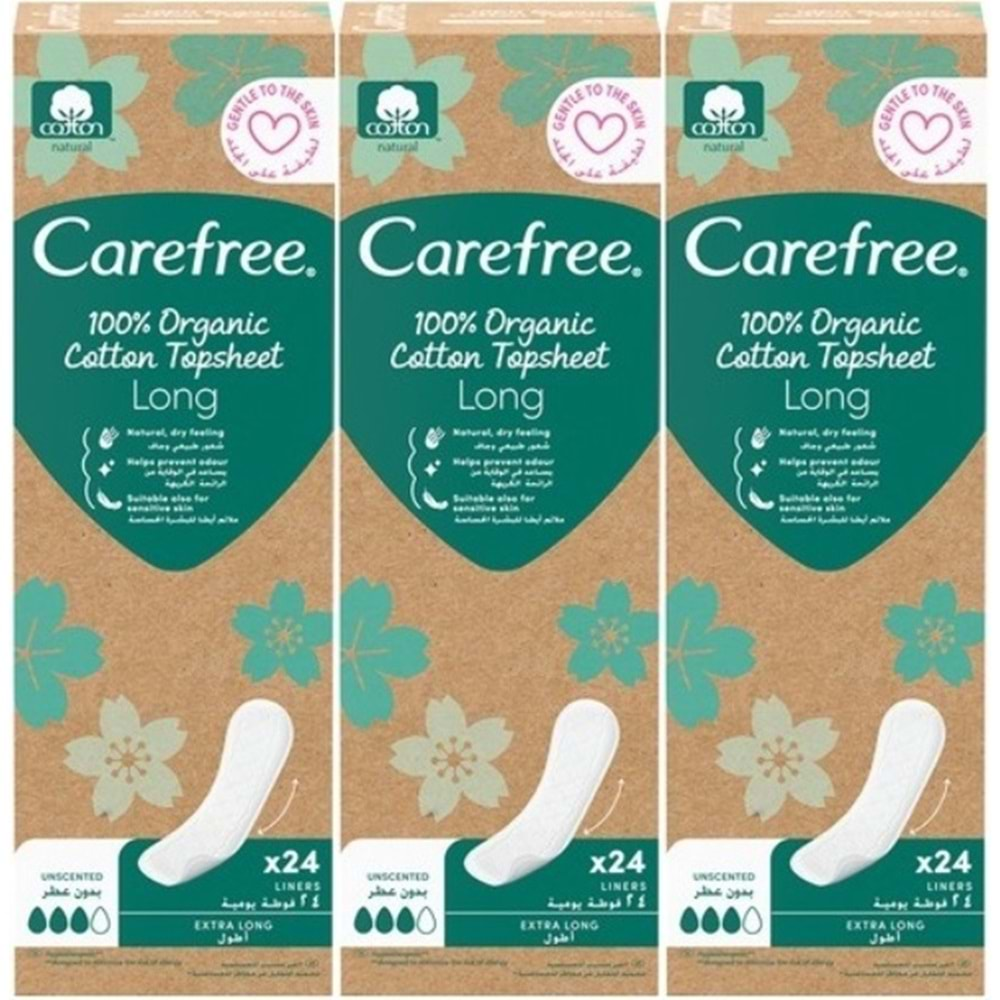 O.B Carefree Günlük Ped Organic Cotton Topsheet Uzun 72 Adet (3PK*24)