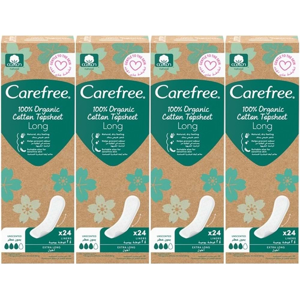 O.B Carefree Günlük Ped Organic Cotton Topsheet Uzun 96 Adet (4PK*24)