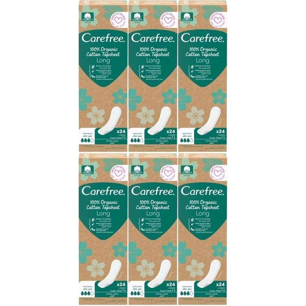 O.B Carefree Günlük Ped Organic Cotton Topsheet Uzun 144 Adet (6PK*24)