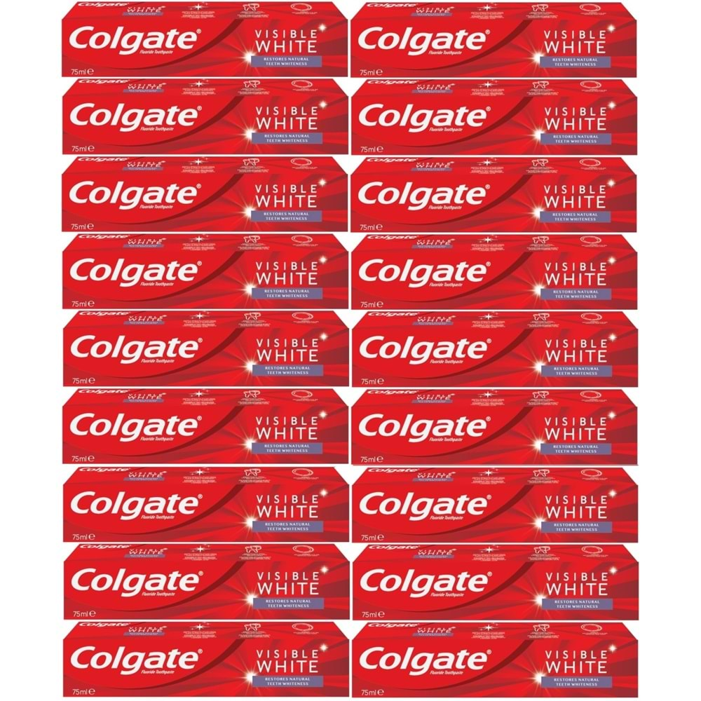 Colgate Diş Macunu 75ML Visible White/Görünür Beyazlık (18 Li Set)