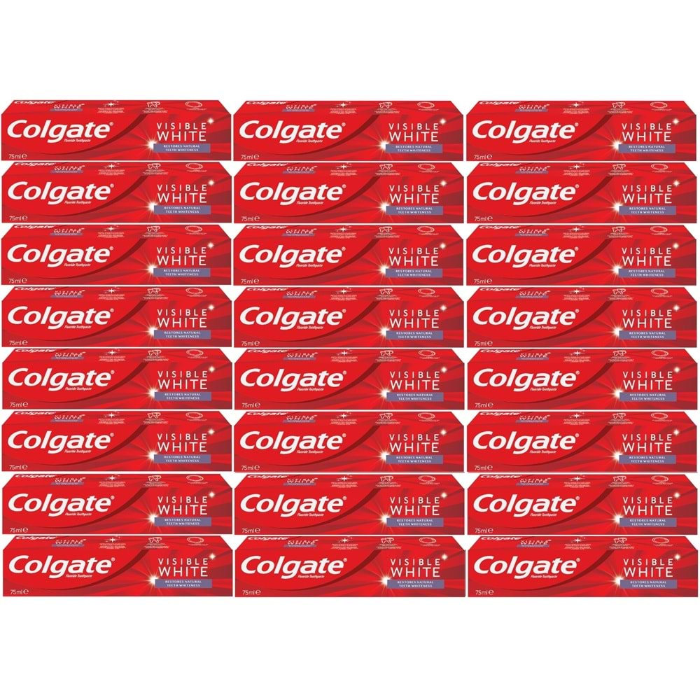 Colgate Diş Macunu 75ML Visible White/Görünür Beyazlık (24 Lü Set)