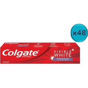 Colgate Diş Macunu 75ML Visible White/Görünür Beyazlık (48 Li Set)