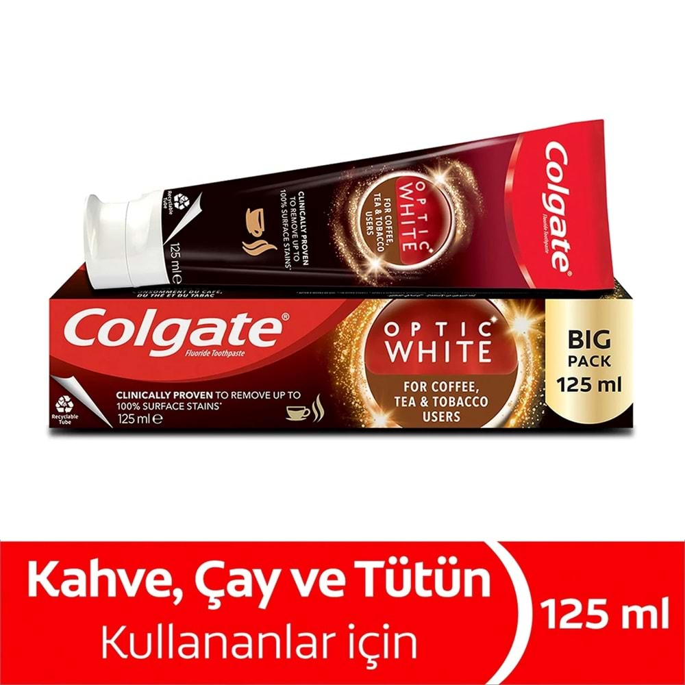 Colgate Diş Macunu Optic White 125ML Çay-Kahve-Sigara (2 Li Set)