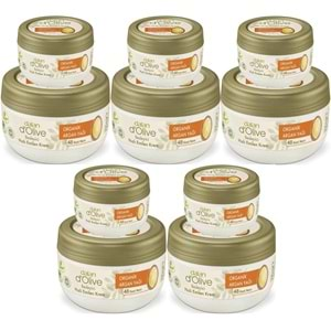 Dalan Dolive Organik Besleyici Bakım Kremi Organik Argan Yağı 300ML+150ML Hediye (5 Li Set)