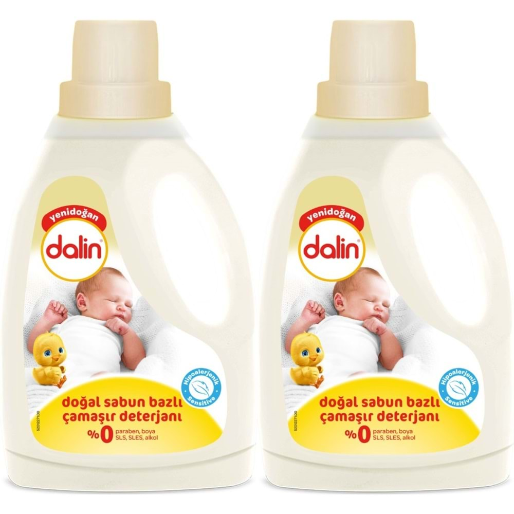 Dalin Çamaşır Deterjanı 1500ML Sensitive Sabun Kokulu (2 Li Set)