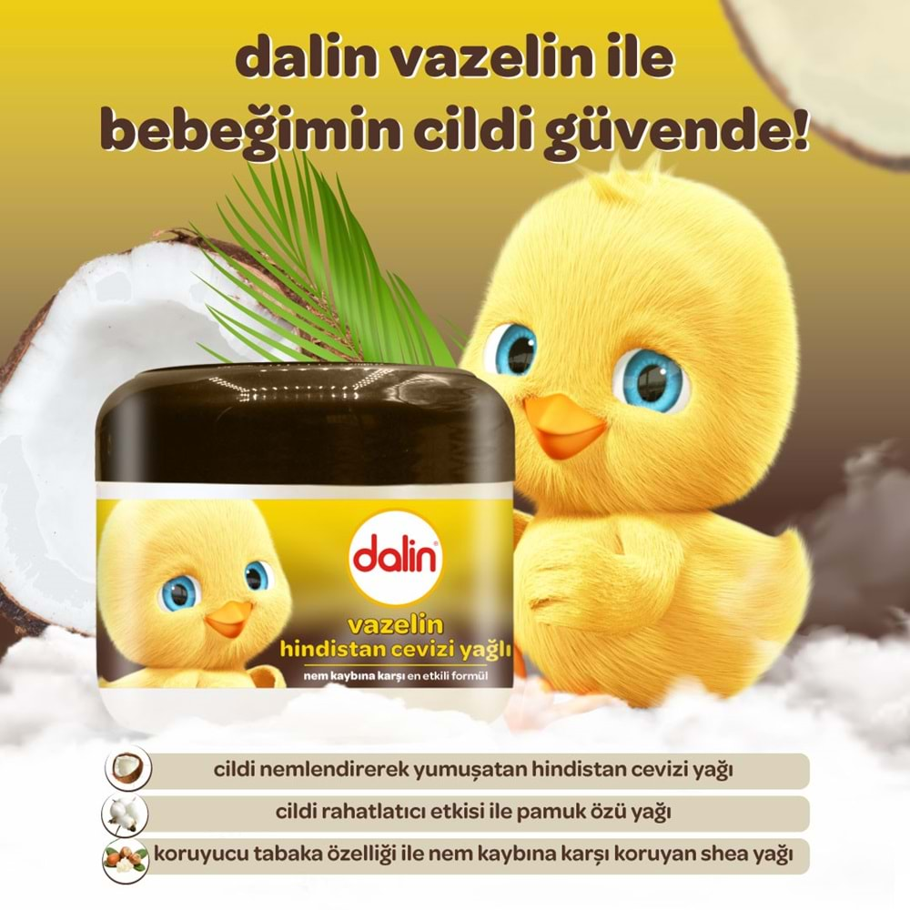 Dalin Vazelin 100ML Hindistan Cevizi Yağlı (3 Lü Set)