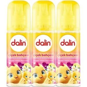 Dalin Bebek Kolonyası 150ML Çiçek Bahçesi (Menekşe-Yasemin-Limon Kokulu) (3 Lü Set)