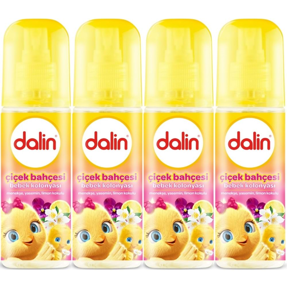 Dalin Bebek Kolonyası 150ML Çiçek Bahçesi (Menekşe-Yasemin-Limon Kokulu) (4 Lü Set)