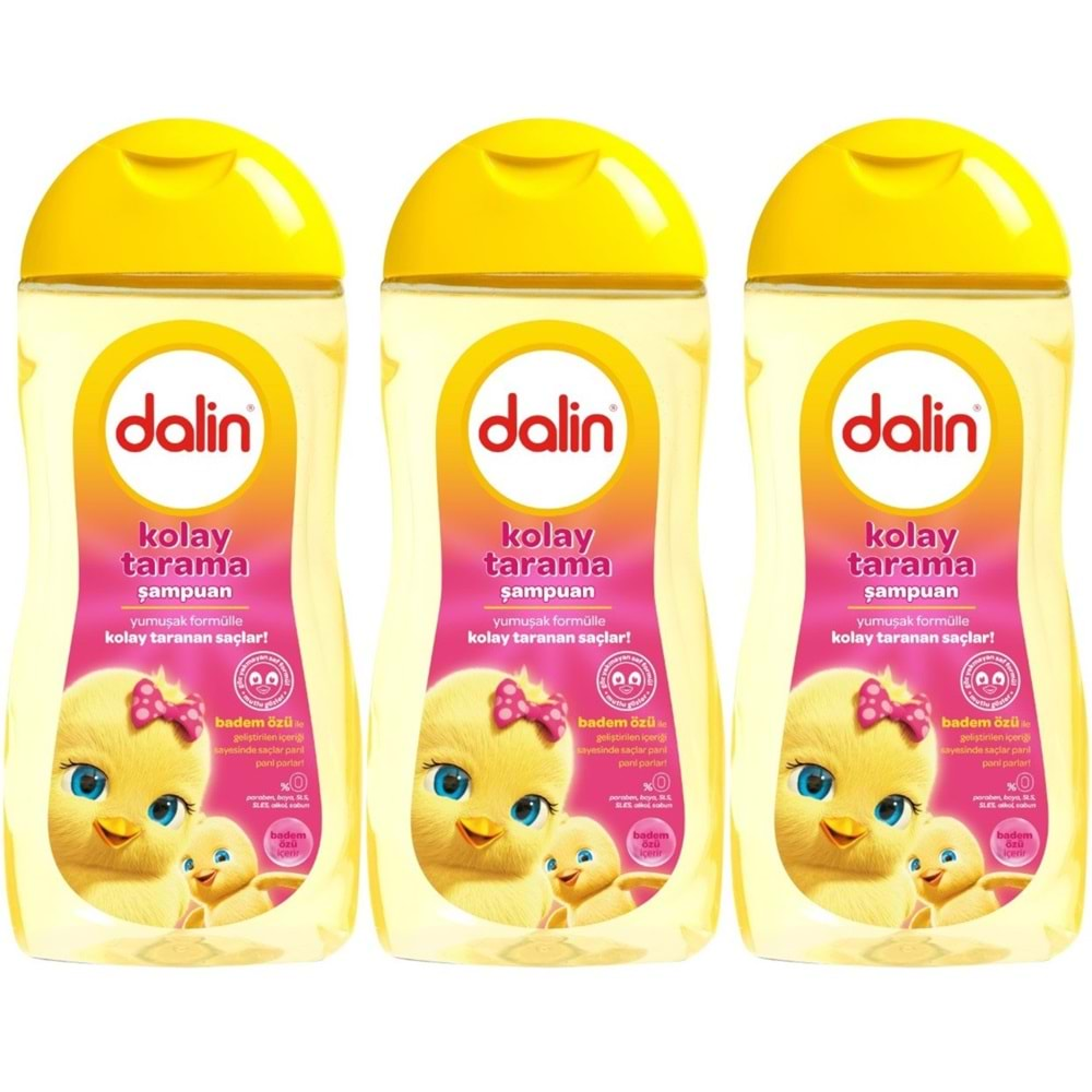 Dalin Bebek Kolay Tarama Şampuanı 200ML Badem Özlü (3 Lü Set)