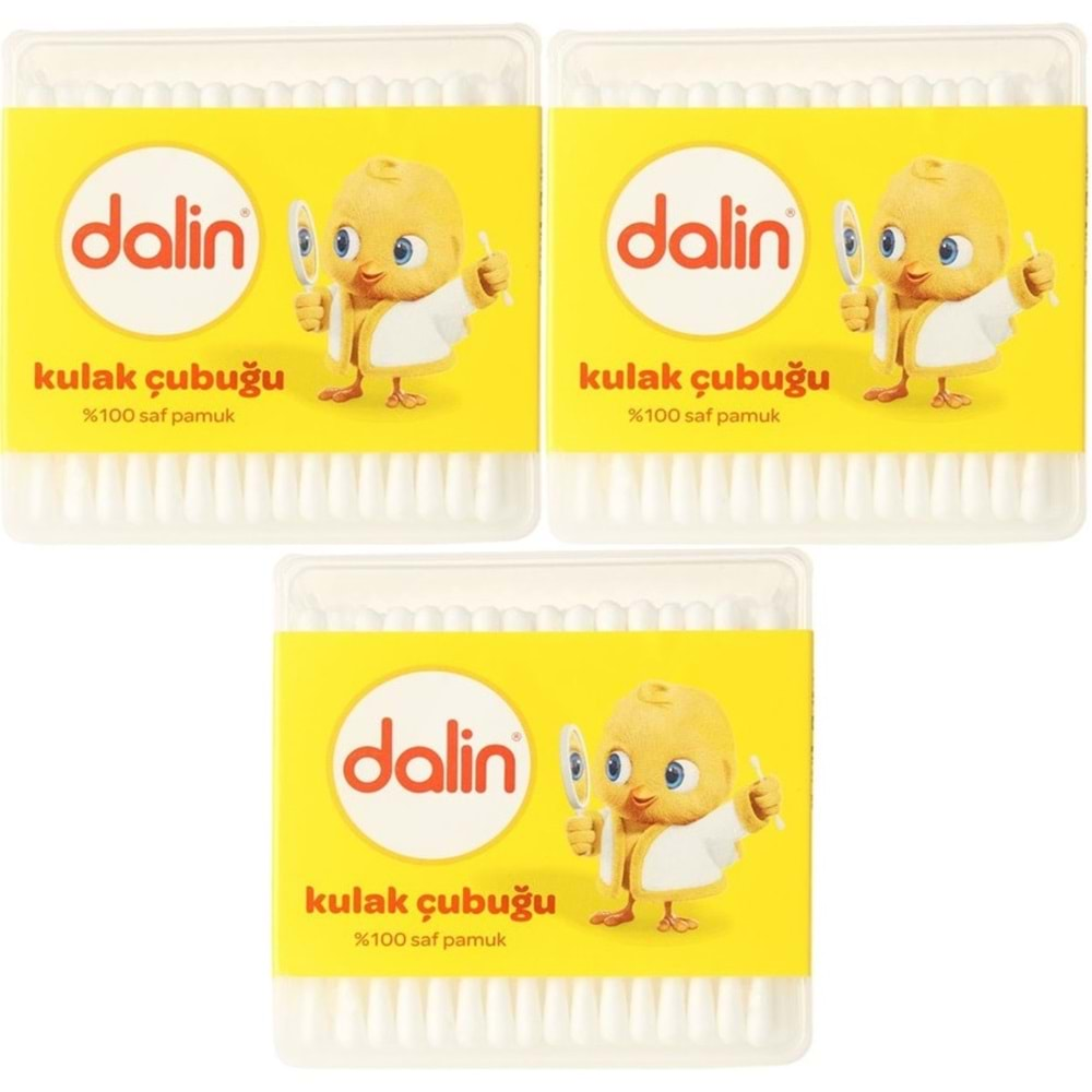 Dalin Kulak Çubuğu 100 Adet (3 Lü Set)