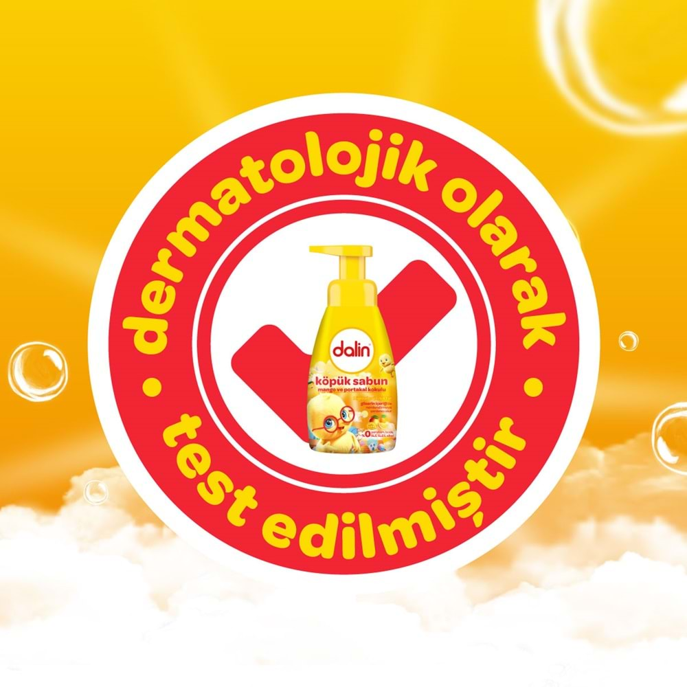 Dalin Köpük Sabun 200ML Mango ve Portakal Kokulu Çoçuklarınız İçin (3 Lü Set)