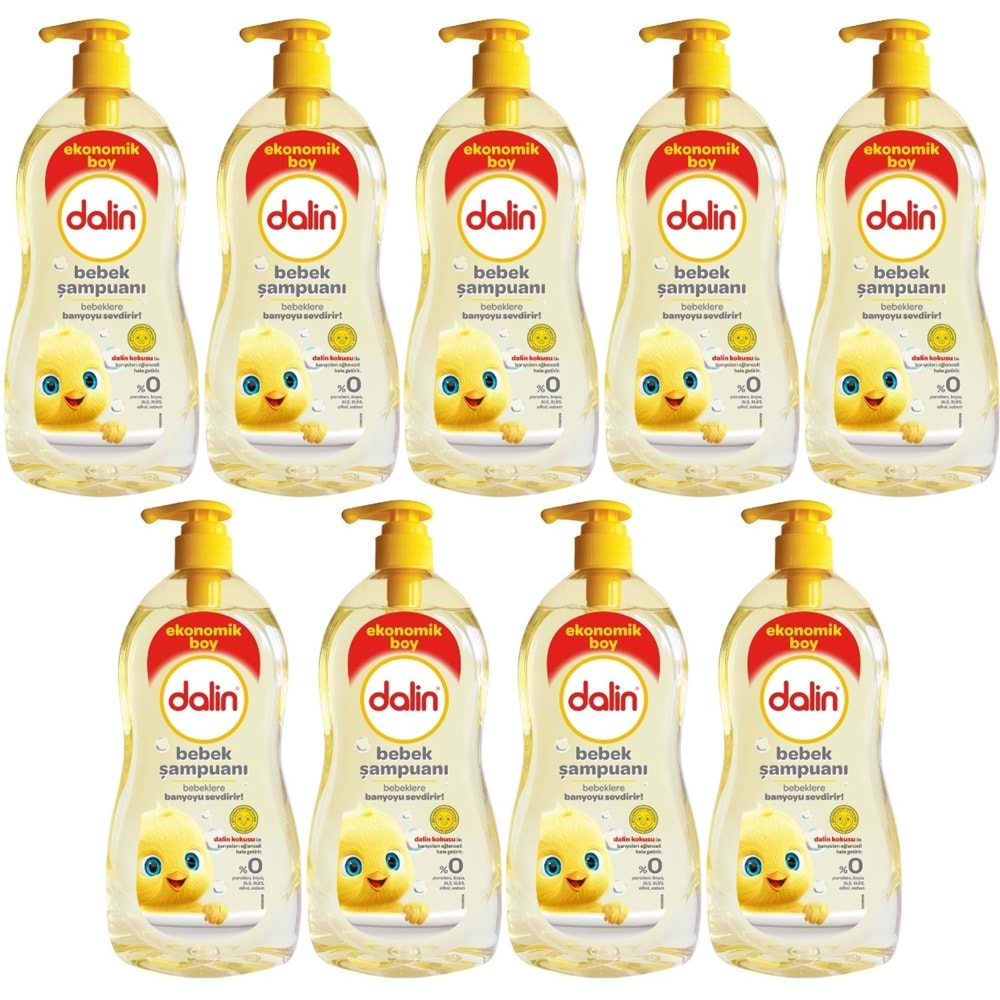 Dalin Bebek Şampuanı 900ML Klasik Pompalı (9 Lu Set)