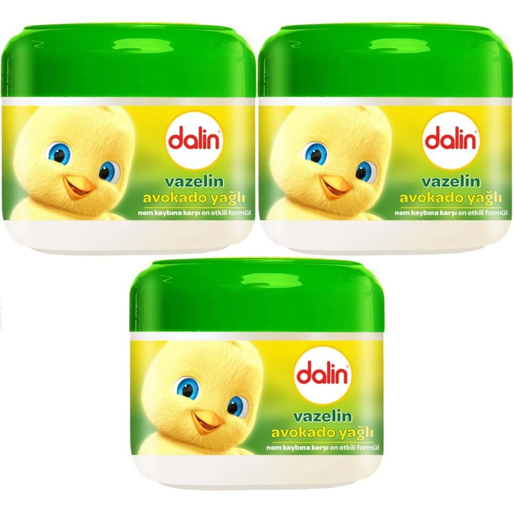 Dalin Vazelin 100ML Nem ve Koruma Avakado Yağlı (3 Lü Set)