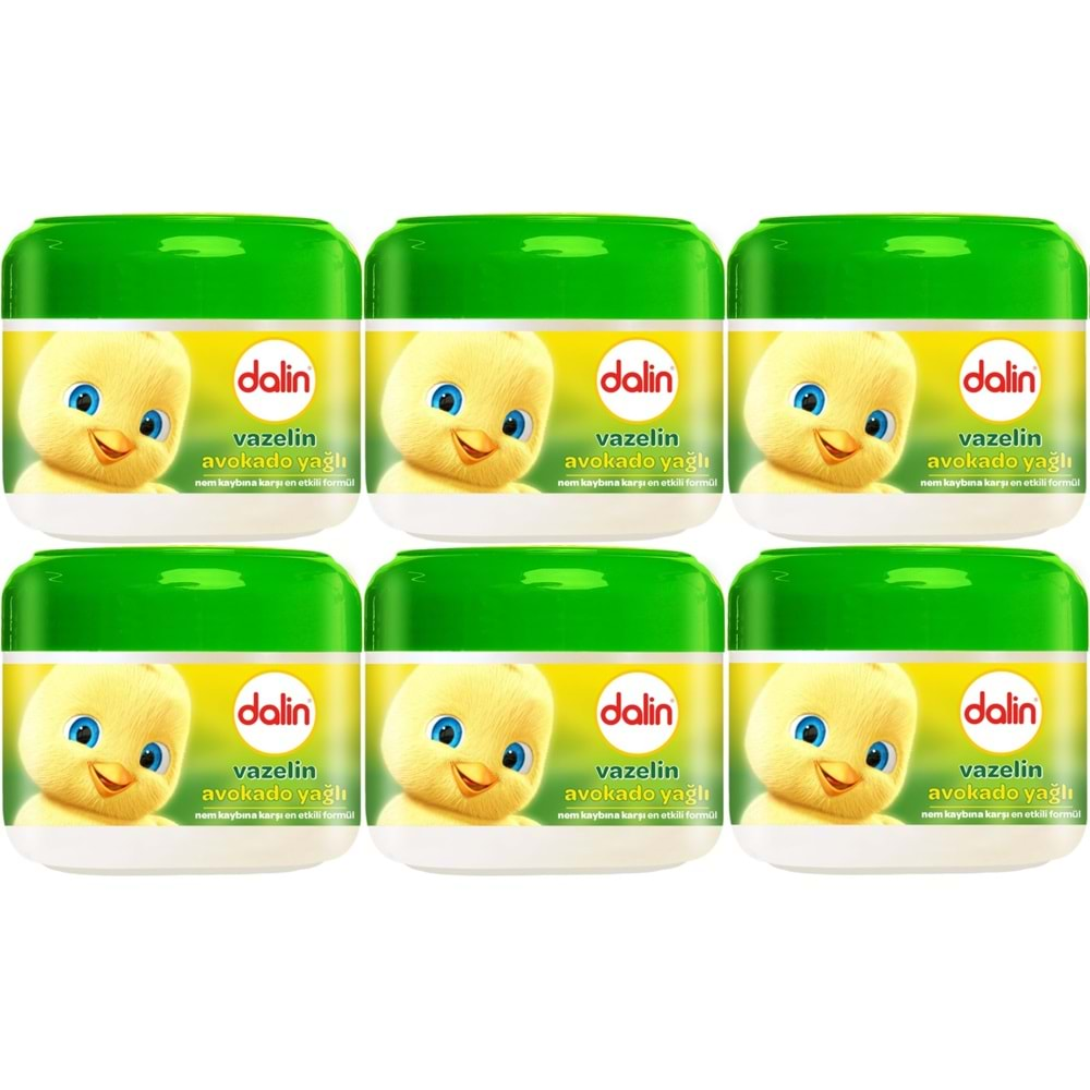 Dalin Vazelin 100ML Nem ve Koruma Avakado Yağlı (6 Lı Set)