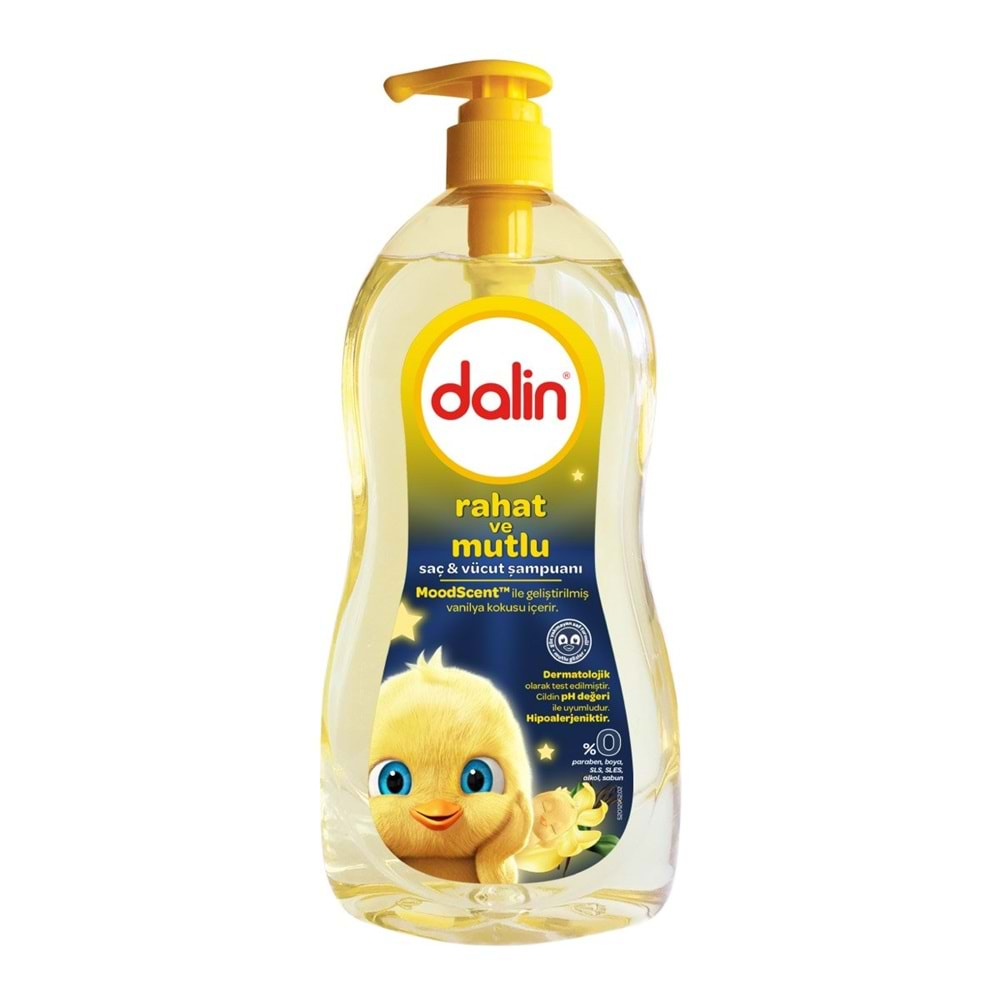 Dalin Bebek Saç ve Vücut Şampuanı 700ML Rahat ve Mutlu Pompalı (2 Li Set)