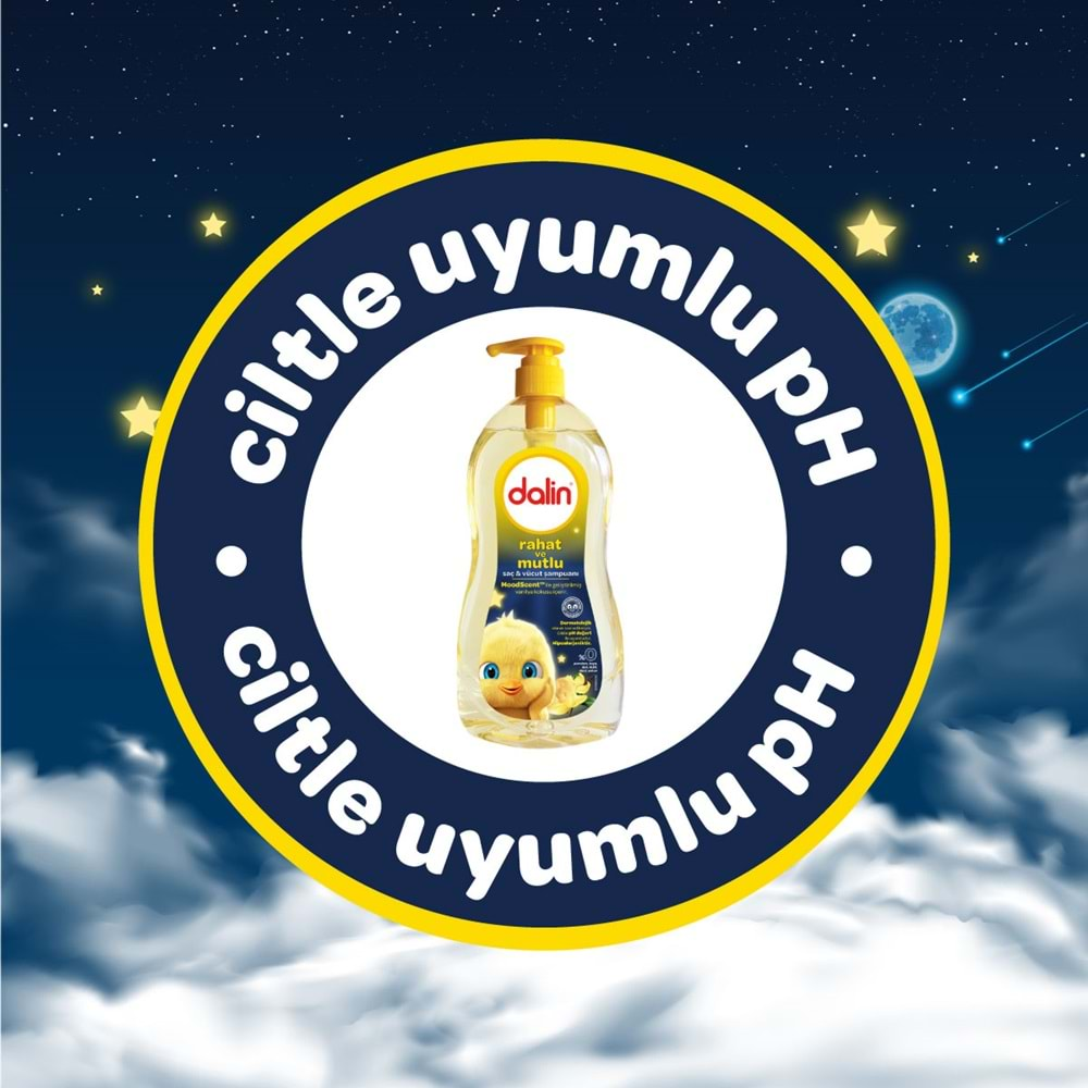 Dalin Bebek Saç ve Vücut Şampuanı 700ML Rahat ve Mutlu Pompalı (2 Li Set)