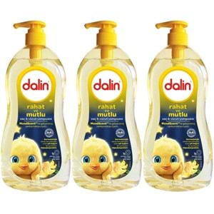 Dalin Bebek Saç ve Vücut Şampuanı 700ML Rahat ve Mutlu Pompalı (3 Lü Set)