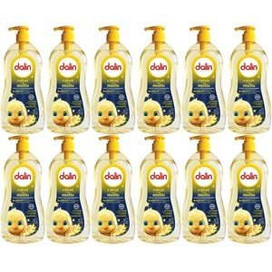 Dalin Bebek Saç ve Vücut Şampuanı 700ML Rahat ve Mutlu Pompalı (12 Li Set)