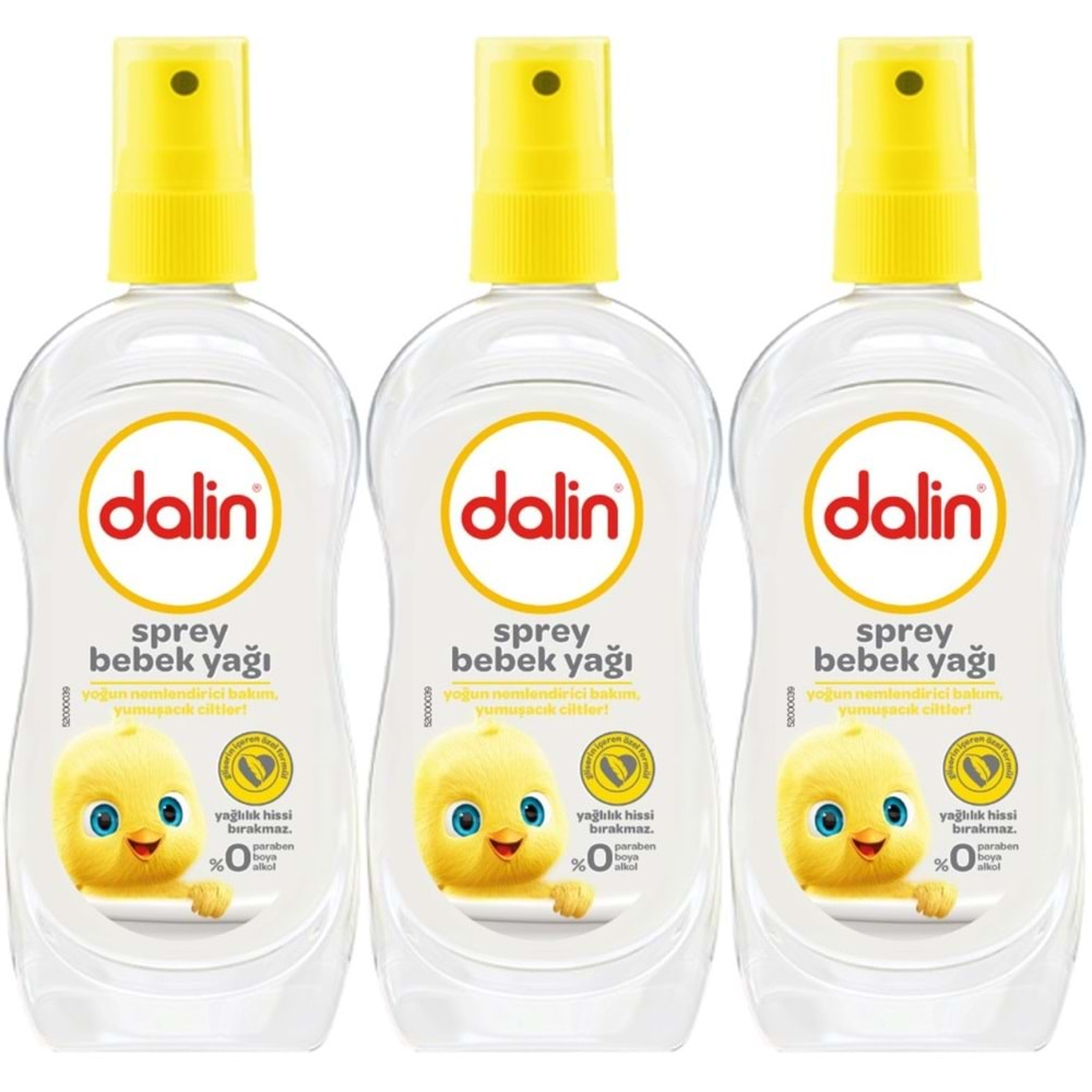 Dalin Bebek Yağı 200ML Klasik Sprey (3 Lü Set)