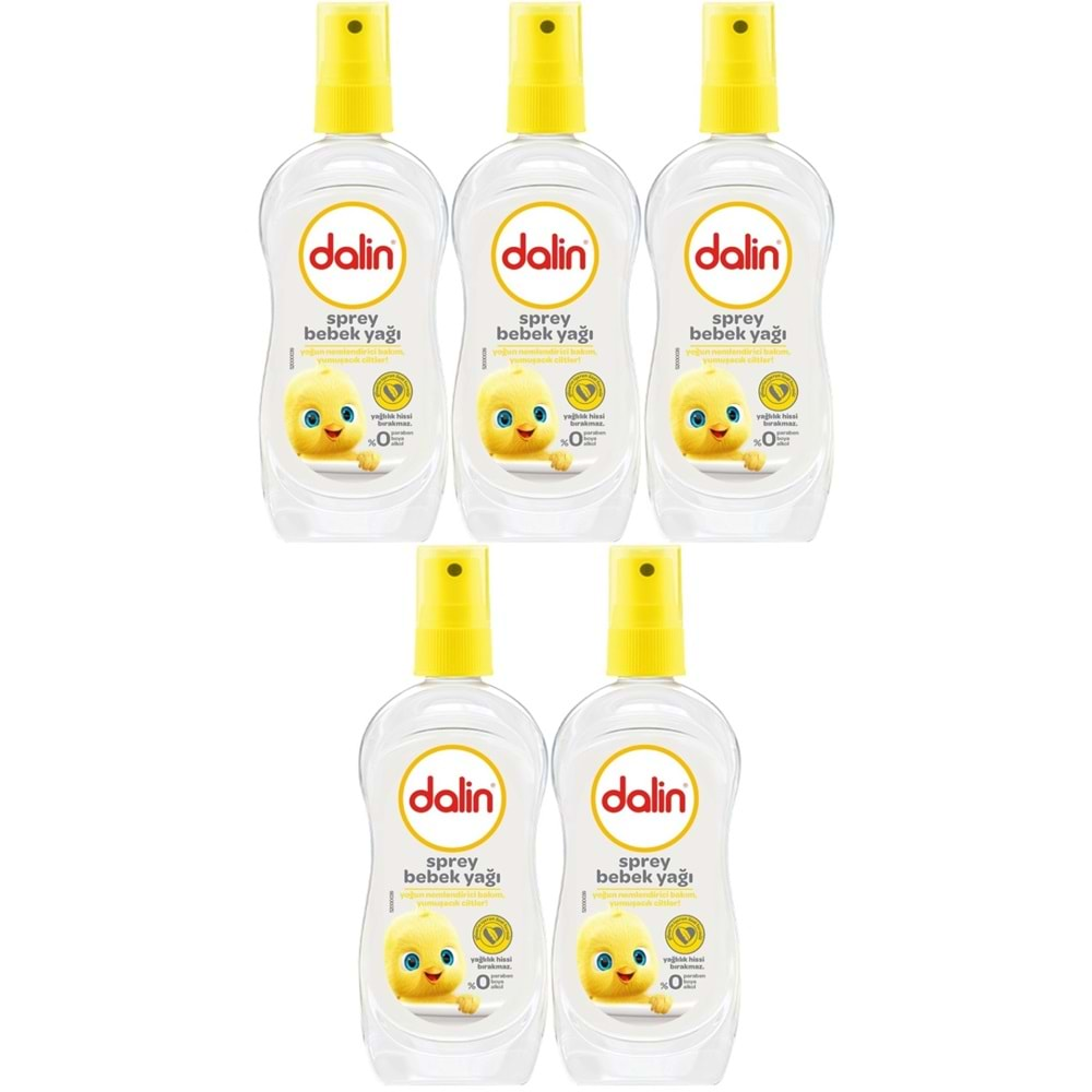 Dalin Bebek Yağı 200ML Klasik Sprey (5 Li Set)