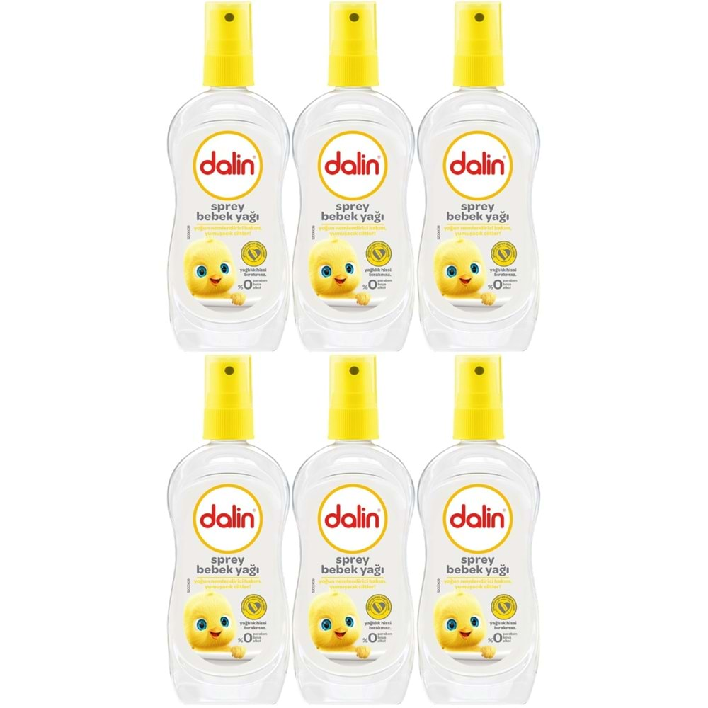 Dalin Bebek Yağı 200ML Klasik Sprey (6 Lı Set)