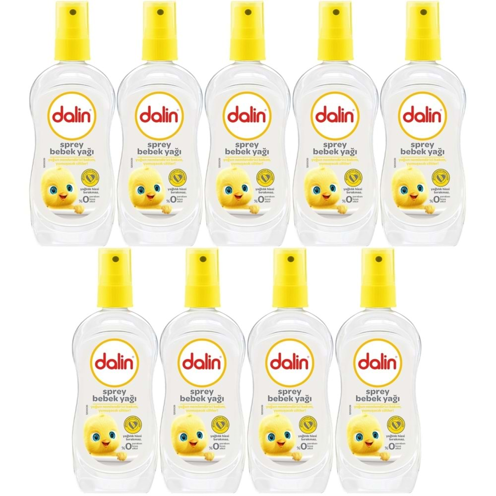 Dalin Bebek Yağı 200ML Klasik Sprey (9 Lu Set)