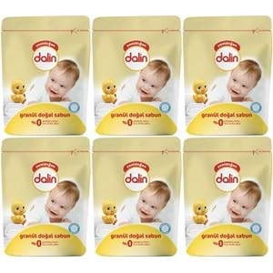 Dalin Granül Sabun Tozu 1000GR Klasik (Doğal Sabun) 6 Lı Set (120 Yıkama)