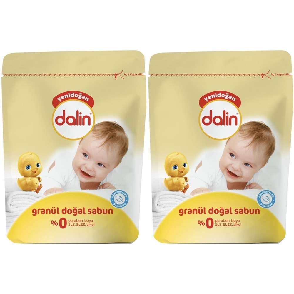 Dalin Granül Sabun Tozu 500GR Klasik (Doğal Sabun) 2 Li Set (20 Yıkama)