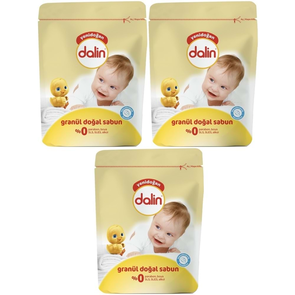 Dalin Granül Sabun Tozu 500GR Klasik (Doğal Sabun) 3 Lü Set (30 Yıkama)