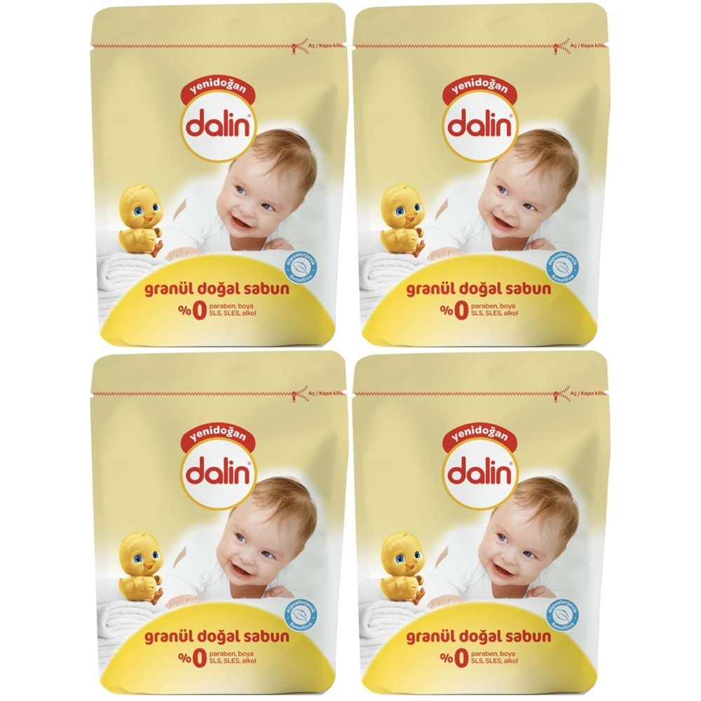 Dalin Granül Sabun Tozu 500GR Klasik (Doğal Sabun) 4 Lü Set (40 Yıkama)