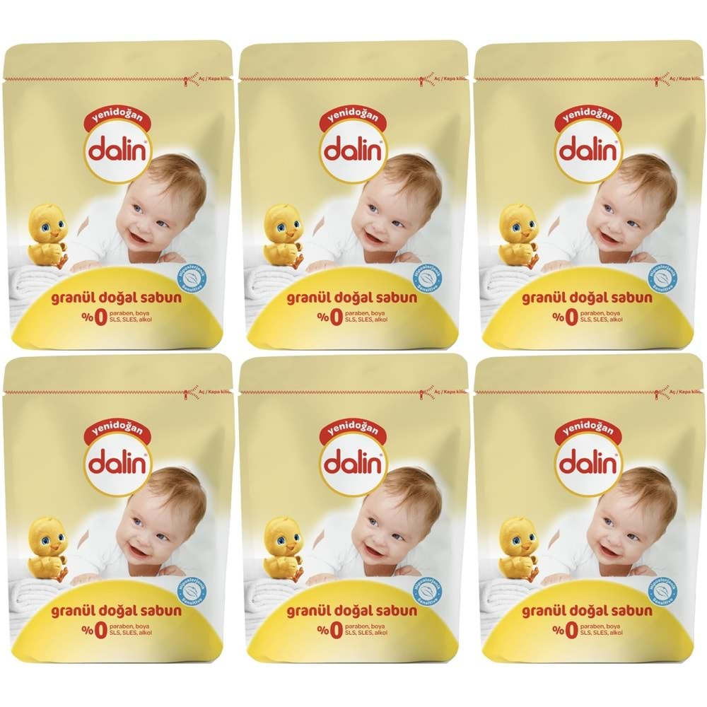 Dalin Granül Sabun Tozu 500GR Klasik (Doğal Sabun) 6 Lı Set (60 Yıkama)