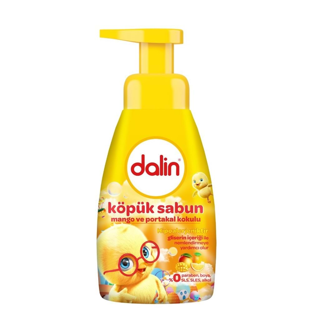 Dalin Köpük Sabun 200ML Mango ve Portakal Kokulu Çoçuklarınız İçin (9 Lu Set)