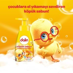 Dalin Köpük Sabun 200ML Mango ve Portakal Kokulu Çoçuklarınız İçin (9 Lu Set)