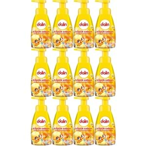 Dalin Köpük Sabun 200ML Mango ve Portakal Kokulu Çoçuklarınız İçin (12 Li Set)