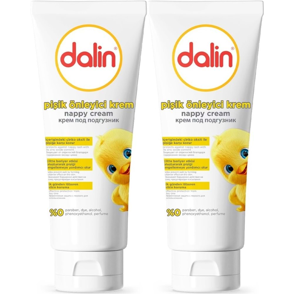 Dalin Pişik öneliyici Krem/Pişik Kremi 100ML (Bebekler İçin) (2 Li Set)